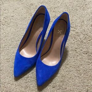 Vince Camuto Blue Suede High Heels